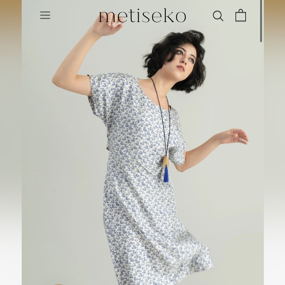 NWT Metiseko 100% Silk Dress size XL